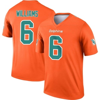 Legend Trill Williams Men's Miami Dolphins Inverted Jersey - Orange