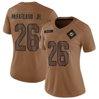 Limited Anthony McFarland Jr. Women's Miami Dolphins 2023 Salute To Service Jersey - Brown