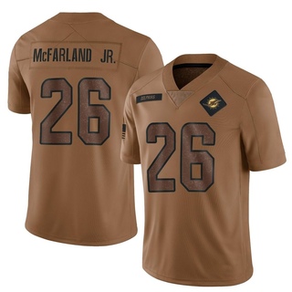 Limited Anthony McFarland Jr. Youth Miami Dolphins 2023 Salute To Service Jersey - Brown