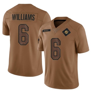 Limited Trill Williams Men's Miami Dolphins 2023 Salute To Service Jersey - Brown