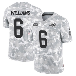 Limited Trill Williams Men's Miami Dolphins 2024 Salute to Service Jersey - Arctic Camo