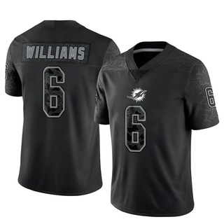 Limited Trill Williams Men's Miami Dolphins Reflective Jersey - Black