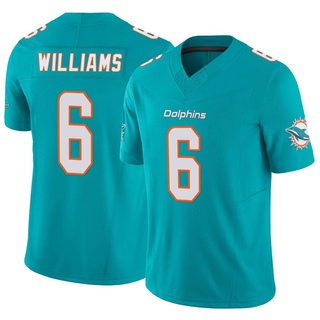 Limited Trill Williams Men's Miami Dolphins Vapor F.U.S.E. Jersey - Aqua