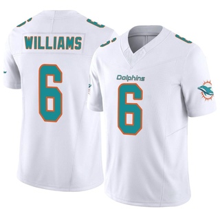 Limited Trill Williams Men's Miami Dolphins Vapor F.U.S.E. Jersey - White