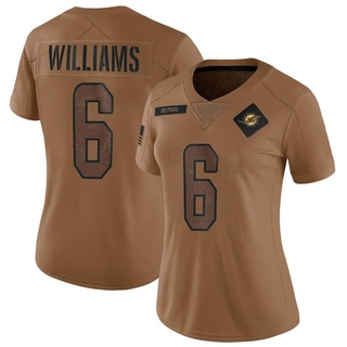 Limited Trill Williams Women's Miami Dolphins 2023 Salute To Service Jersey - Brown