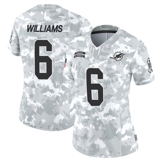 Limited Trill Williams Women's Miami Dolphins 2024 Salute to Service Jersey - Arctic Camo